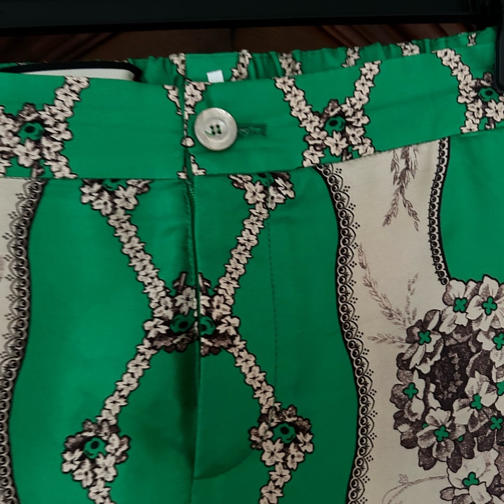 Gucci Palazzo Silk Cropped Pants Size 42 - Picture 4 of 15